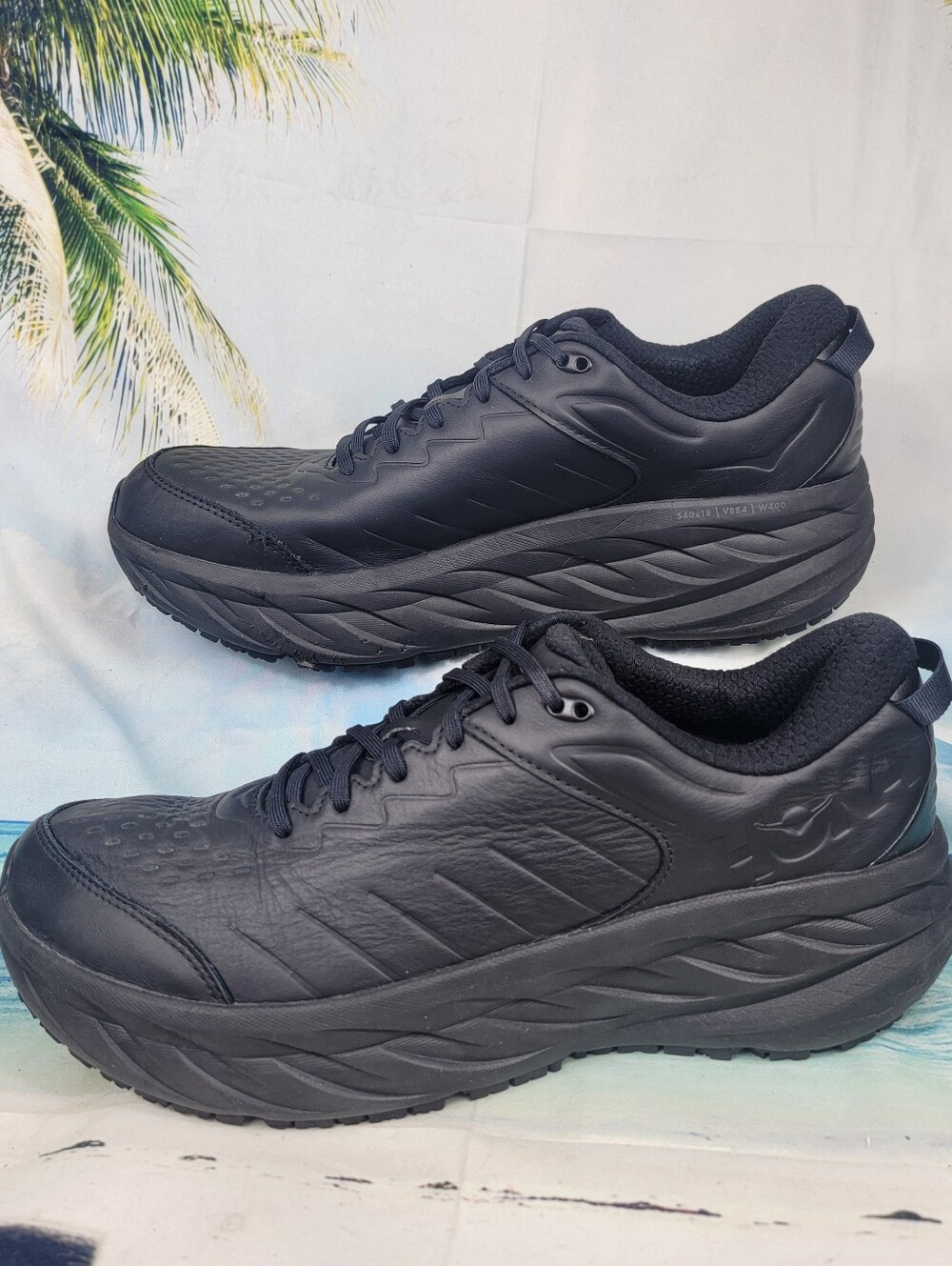 Hoka Bondi SR Black Slip Resistant Mens 14 - Picture 4 of 9